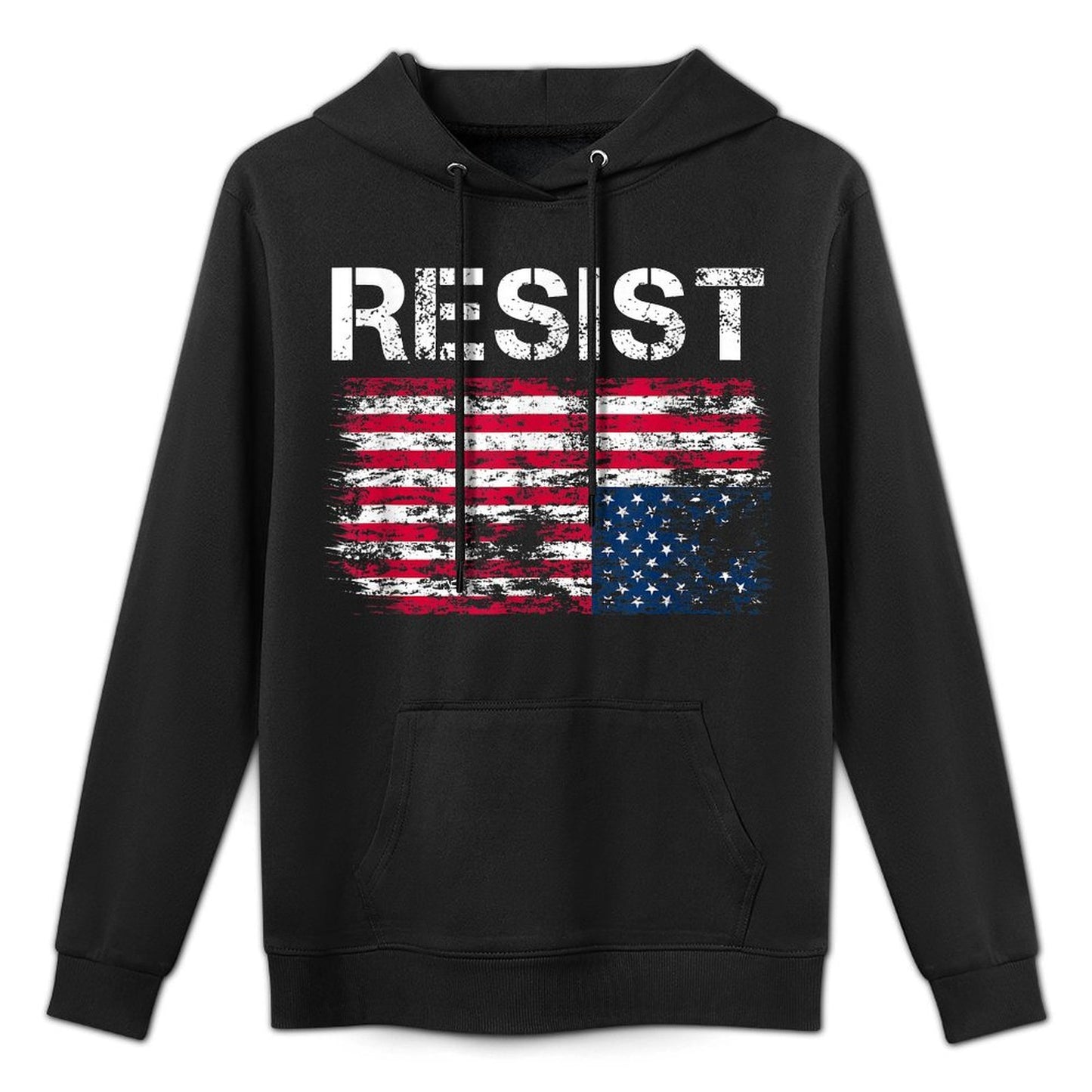 Resist American Upside Down Distress Vintage Easy Care Hoodie