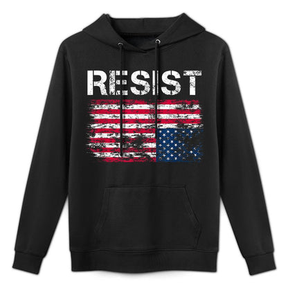 Resist American Upside Down Distress Vintage Easy Care Hoodie