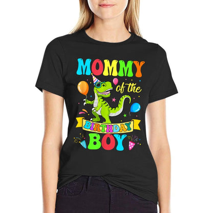 Love Family Matching Mommy Of The Birthday Boy T-Rex Dinosaur Birthday Party  Trendy Pattern T-Shirt