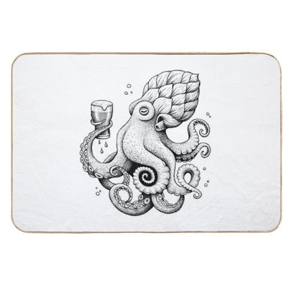 Hoptopus - The Beer Drinking Octopus  Multi-Purpose Bath Mat