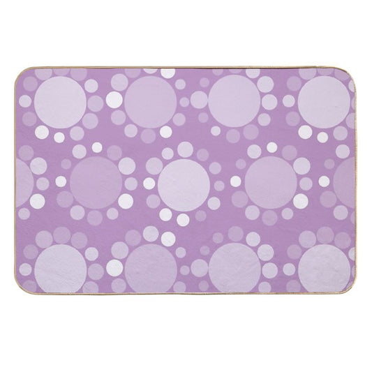 Big Little Dots Purple Monochromatic  Repositionable Bath Mat