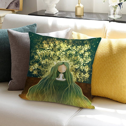 Magical Calm Grounding Yoga And Meditation Art Soft Hidden Zipper Throw Pillow