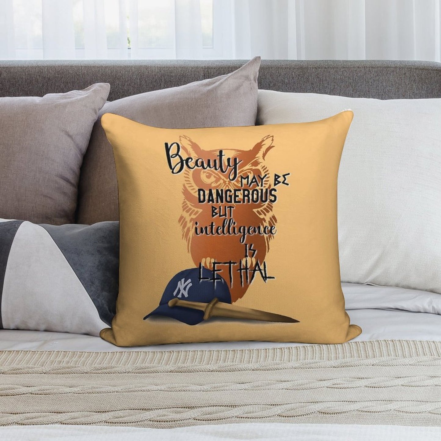 Intelligence Is Lethal - Percy Jackson Quotes Soft Reinforced Edging Throw Pillow