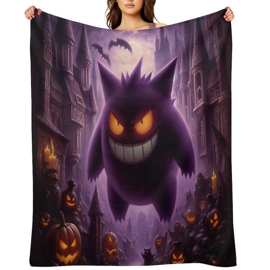 Purple Ghost Multi-functional Throw Blanket
