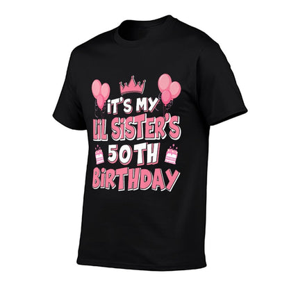 Balloon It's My Lil Sister's 50th Birthday 1975 50 Years Old Premium  Moisture-wicking T-Shirt