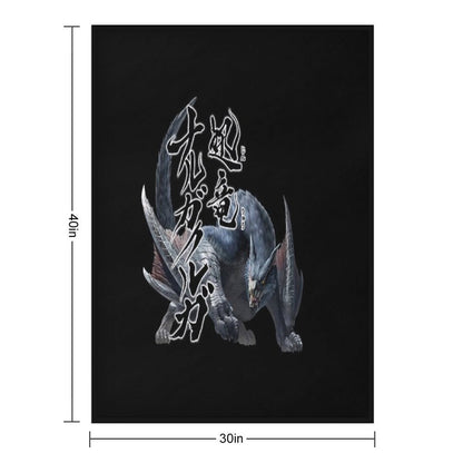 Nargacuga The Red Glare in The Darkness Anti-pilling Throw Blanket