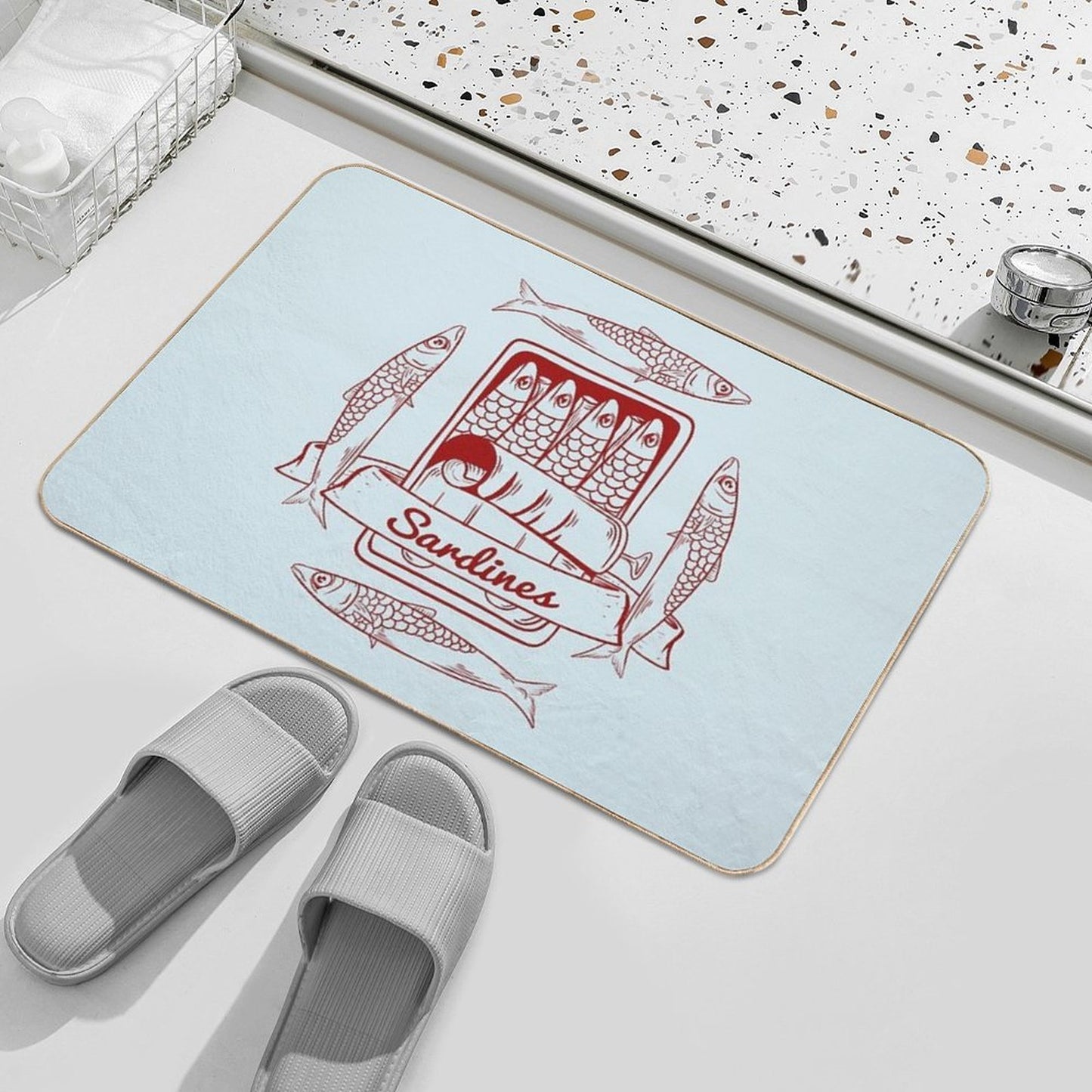 Tin of Sardines Durable Bath Mat