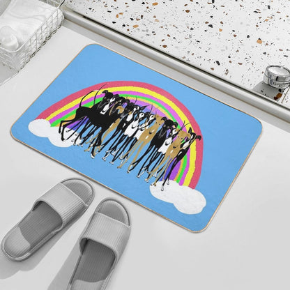 Rainbow Hounds  Easy Maintenance Bath Mat