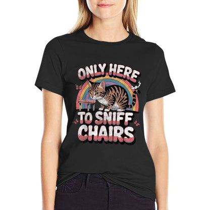 Funny Embarrassing Inappropriate Only Here To Sniff Chair  High-quality Stitching T-Shirt