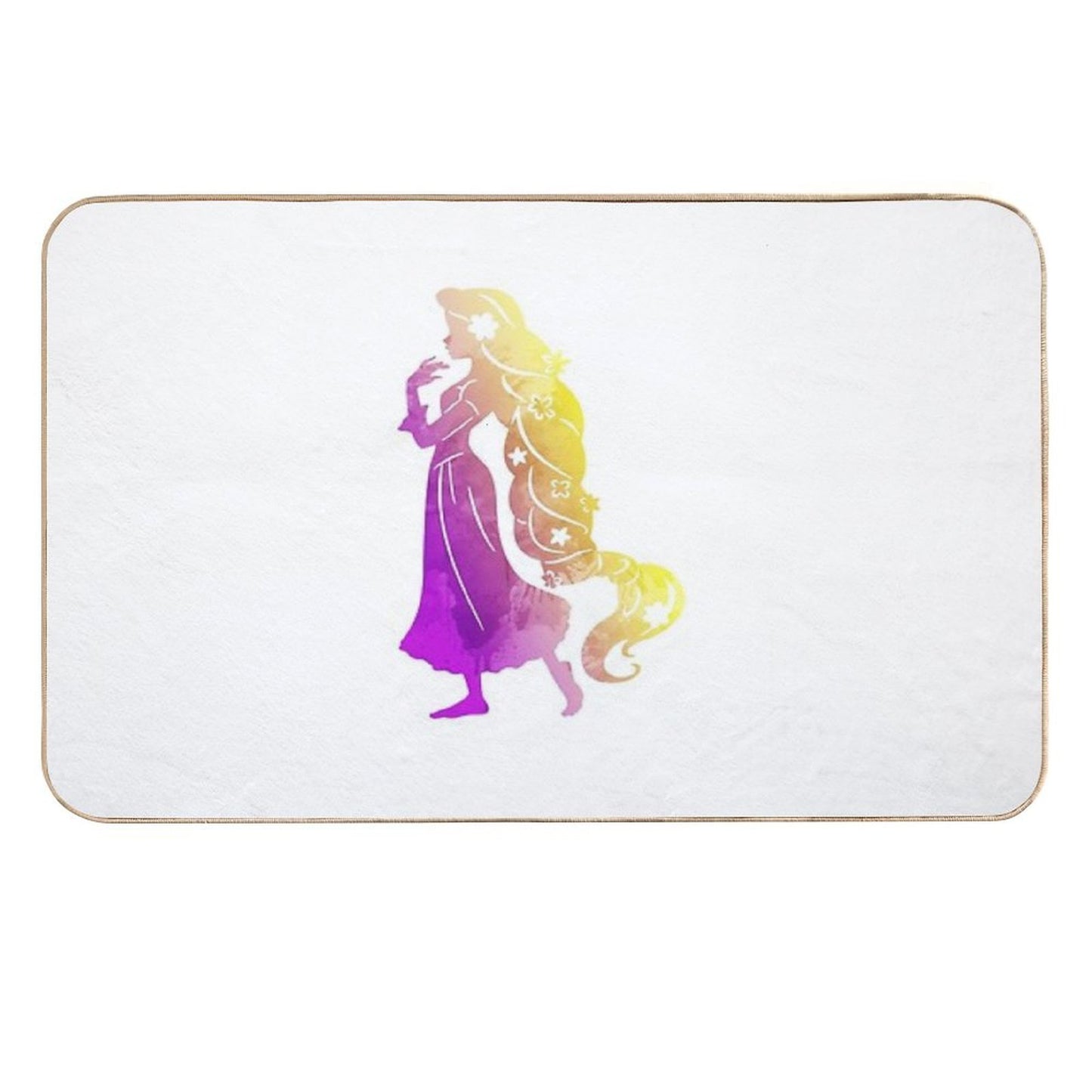 Princess Inspired Silhouette  Easy Maintenance Bath Mat