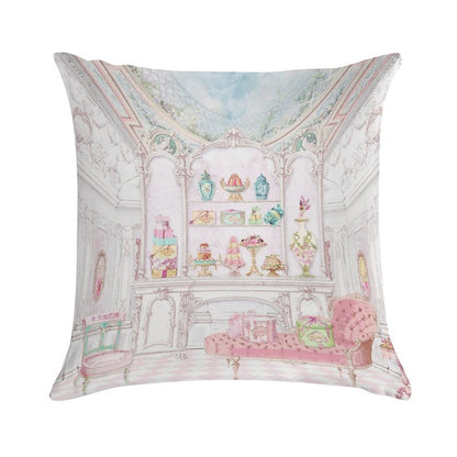 French Patisserie, Paris, Cake Shop, Diorama Soft Ultra-Soft Texture Throw Pillow