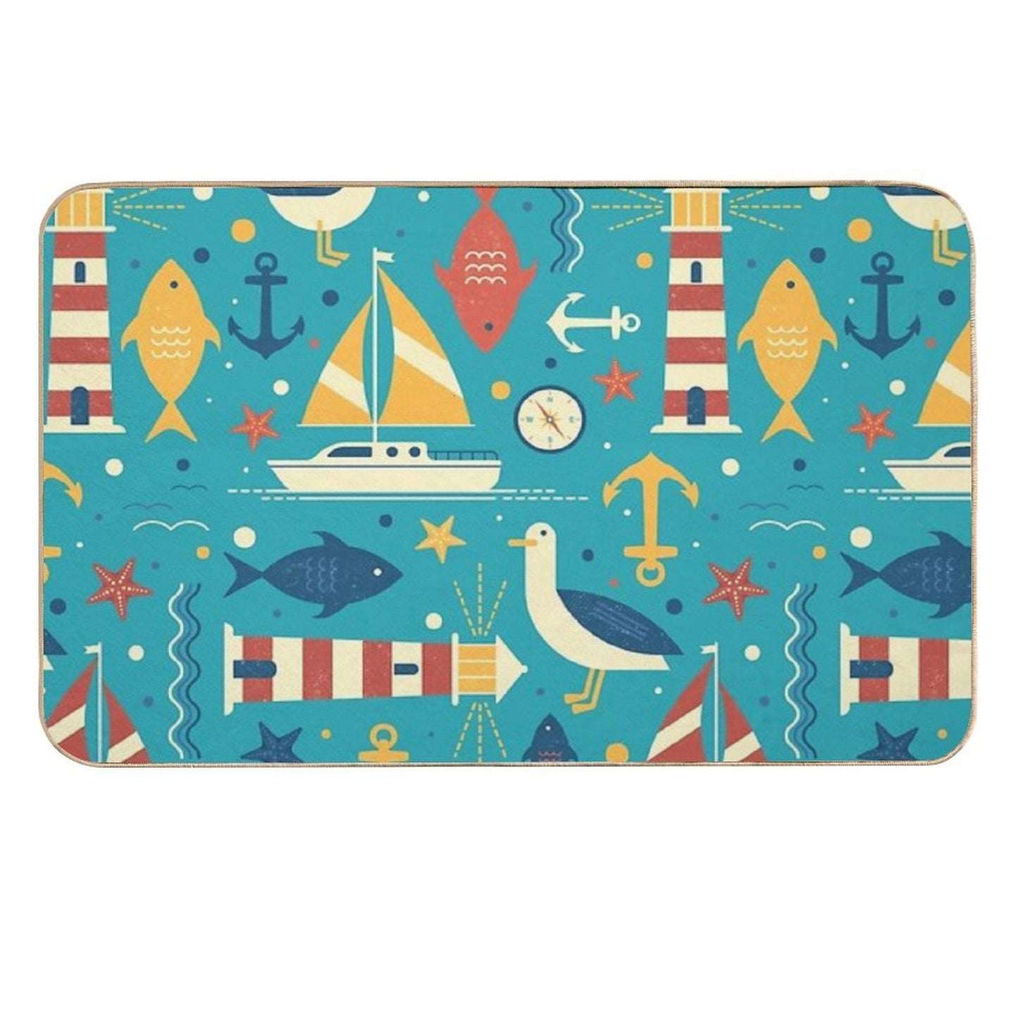 All At Sea  Versatile Bath Mat