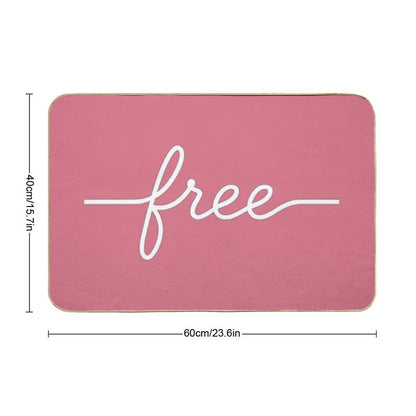 Line Shaped Into The Word Free  Repositionable Bath Mat