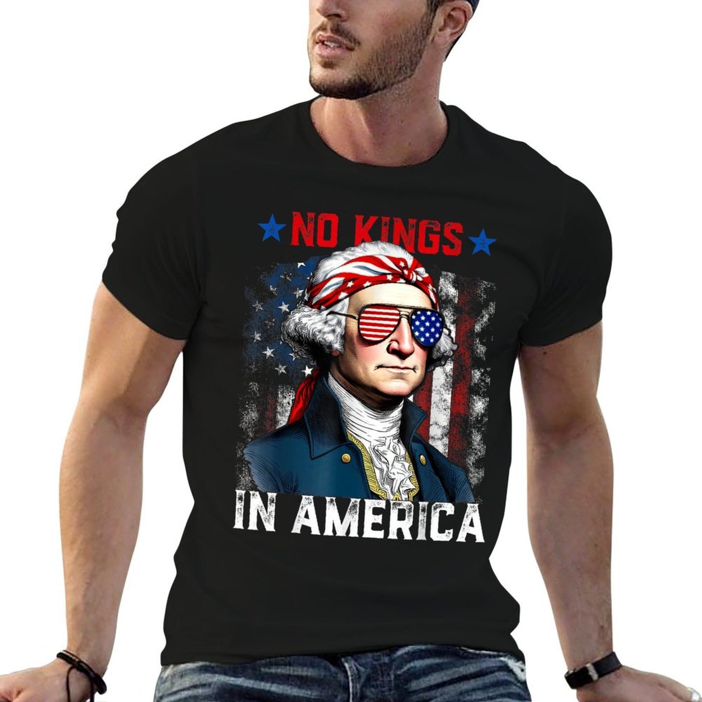 No Kings In America Since 1776 USA 4th Of July  Slim-fit Cut T-Shirt