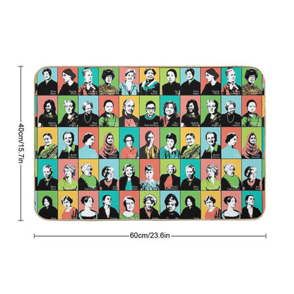 Feminist Icons  Easy Maintenance Bath Mat