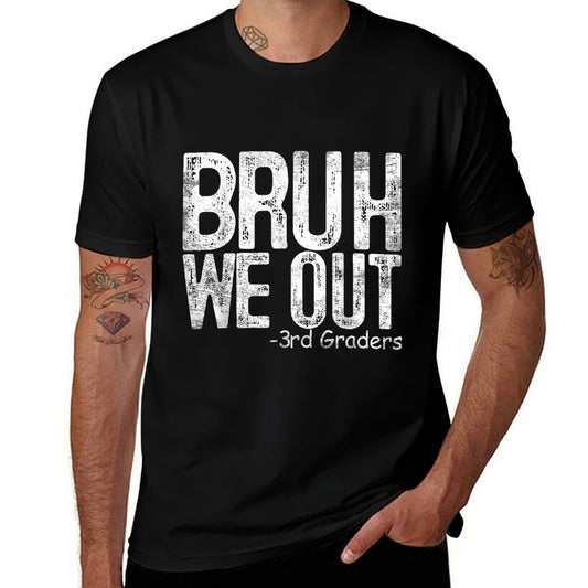 Bruh We Out 3rd Graders Third Grade Graduation Class Of 2024  Polyester Blend T-Shirt