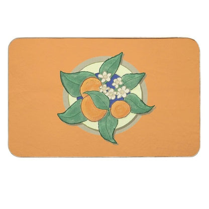 Orange Blossom Circle  Toxin-Free Bath Mat