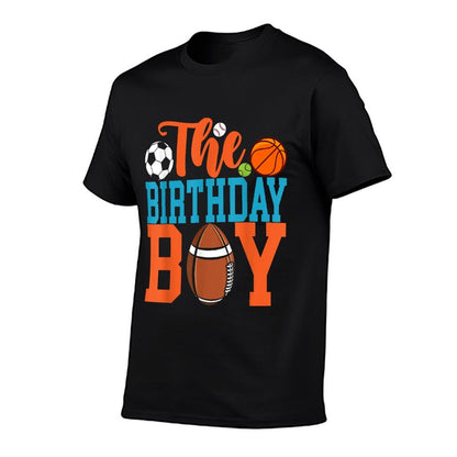 The Birthday Boy Sports Matching Family  Cotton T-Shirt
