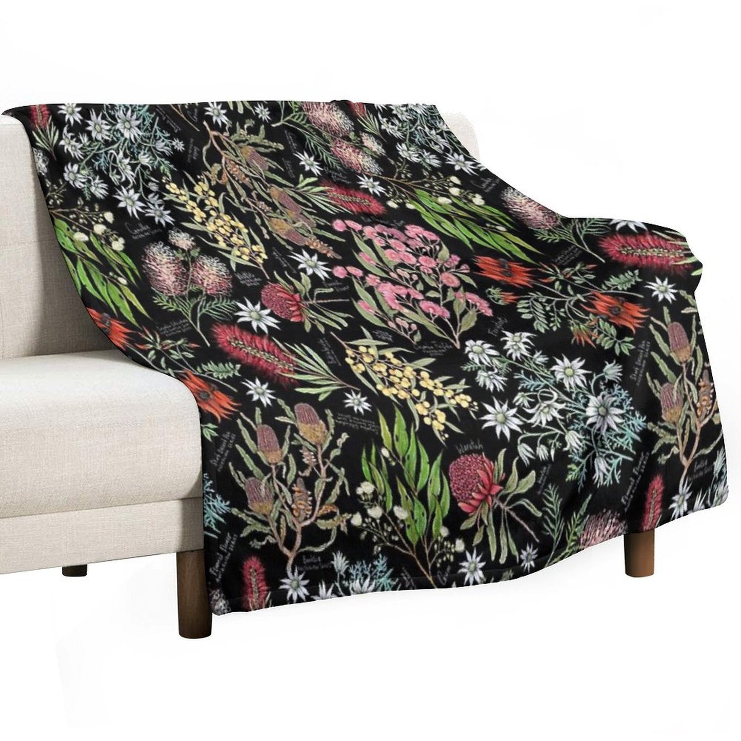 Australian Botanics - Jet Black Easy Care Throw Blanket