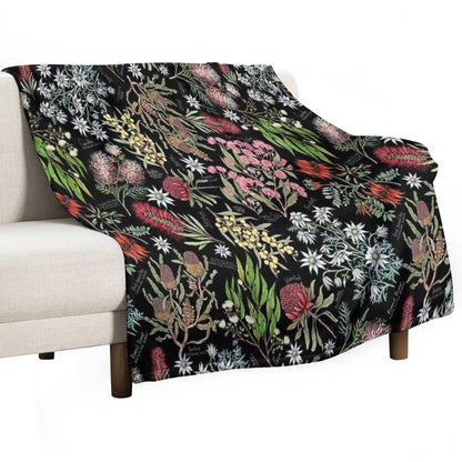 Australian Botanics - Jet Black Easy Care Throw Blanket