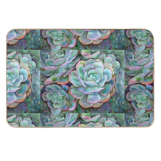 Succulents II  Easy To Clean Bath Mat