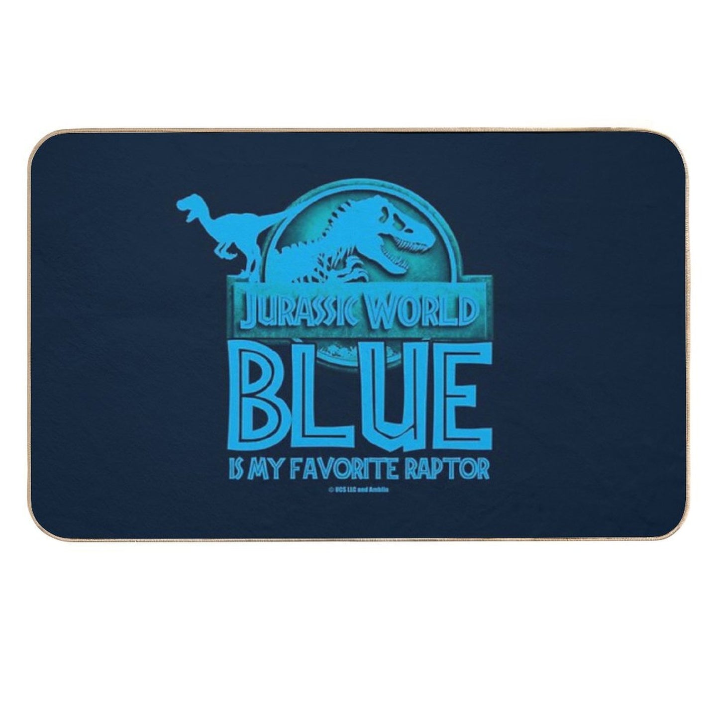 Jurassic World - Blue Is My Favorite Raptor  Long-Lasting Bath Mat