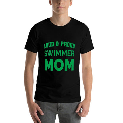 Womens Proud Freestyle Swim Mom Sport Design Gift Dark Green  Moisture-wicking T-Shirt