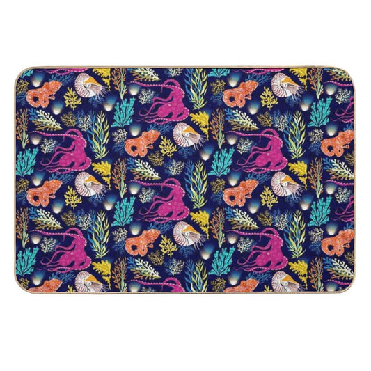 Cephalopods  Slip-Resistant Bath Mat