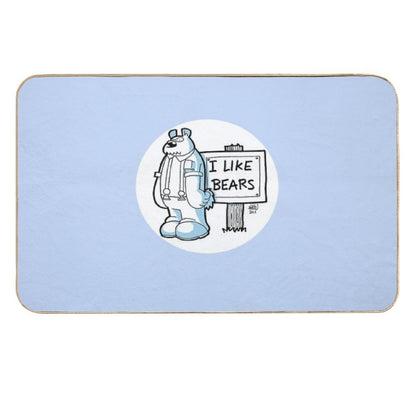 I Like Bears - White  Dirt-Trapping Bath Mat