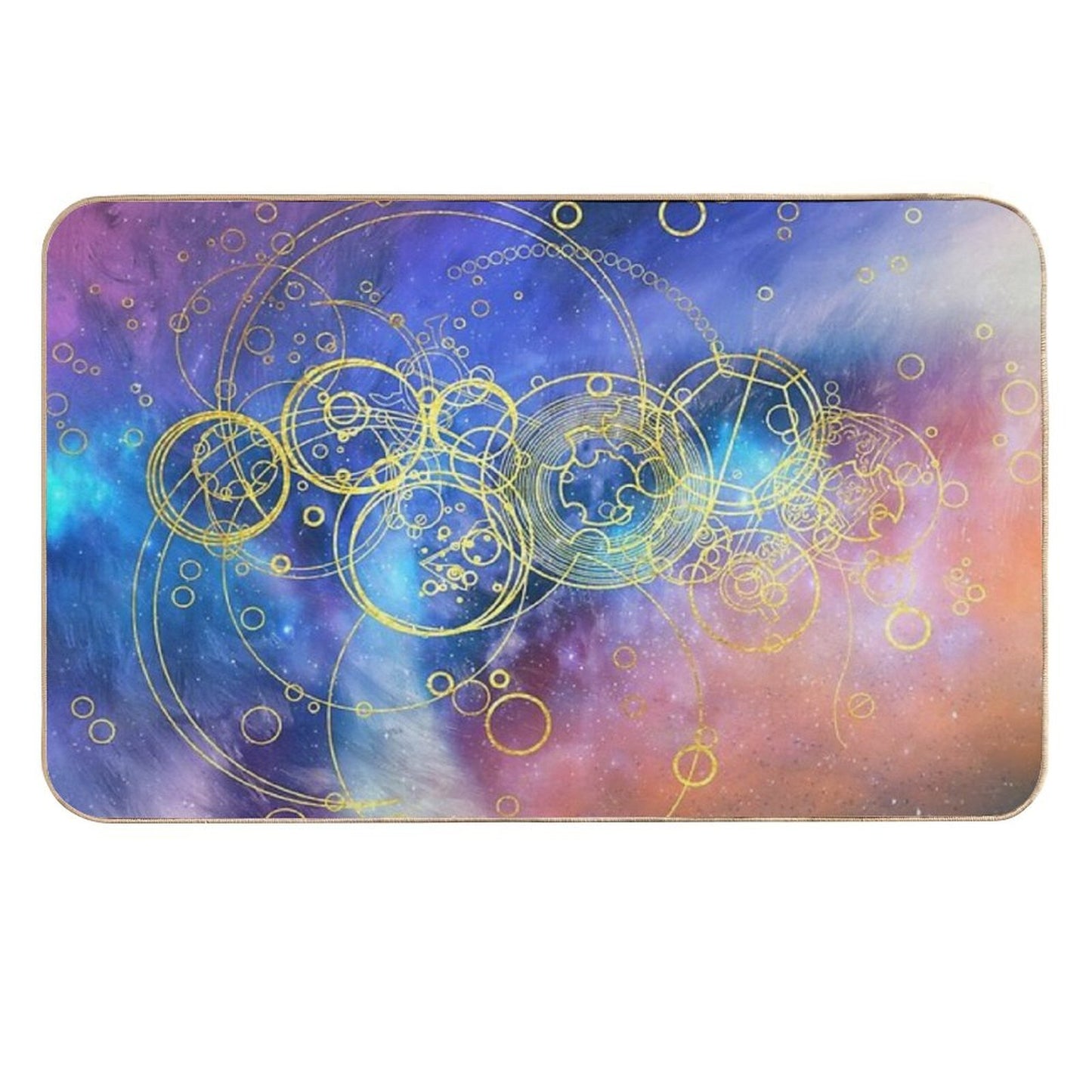 Time Lord Writing (vortex Hues)  Dirt-Trapping Bath Mat