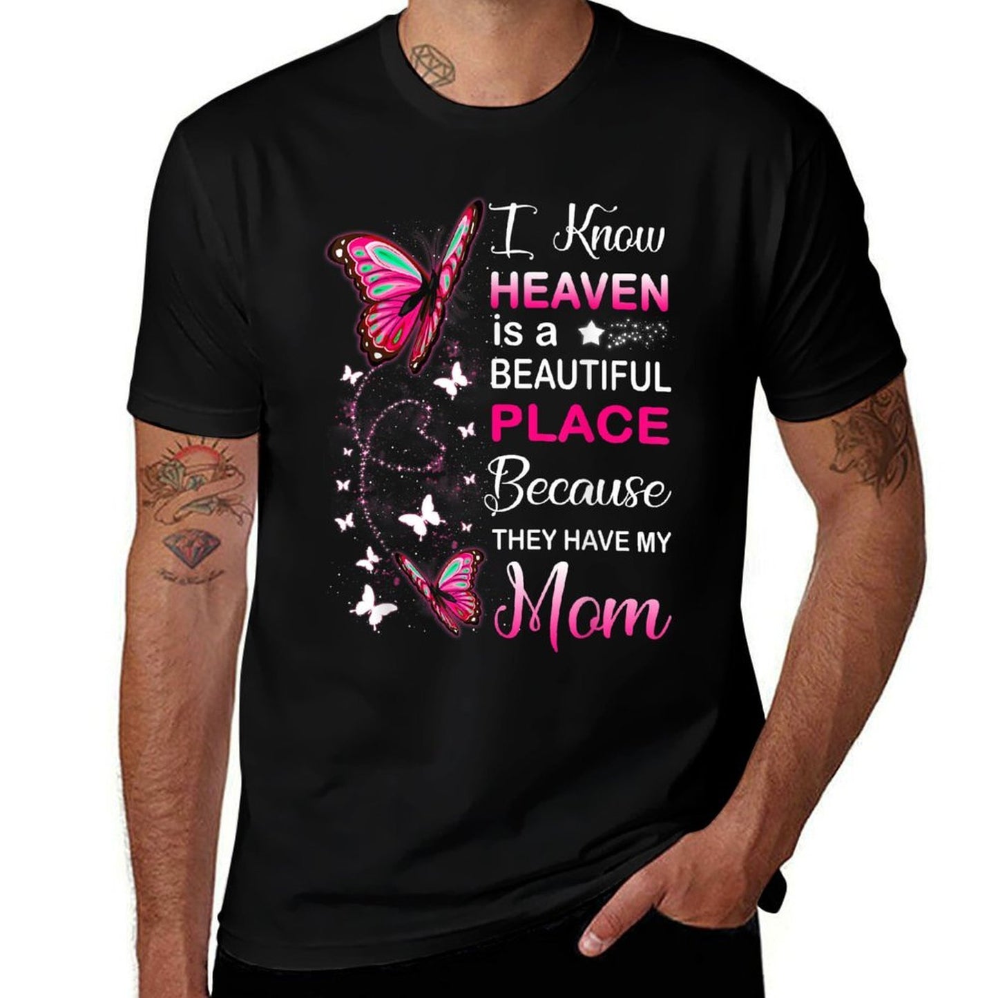Mom Is My Guardian Angel In Heaven Memorial Day Men Women  Vintage-inspired T-Shirt