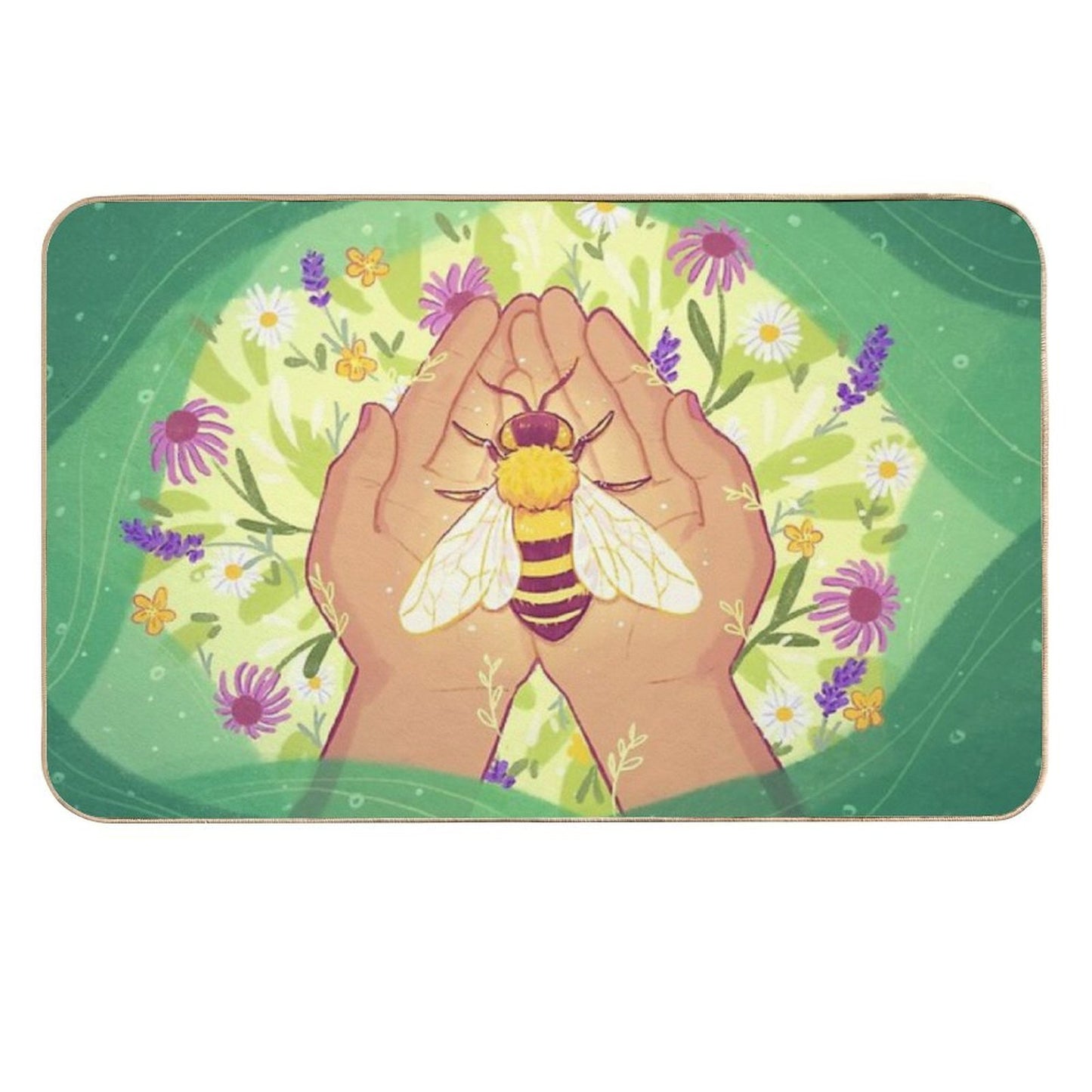 Honey Bee  Pet-Safe Bath Mat