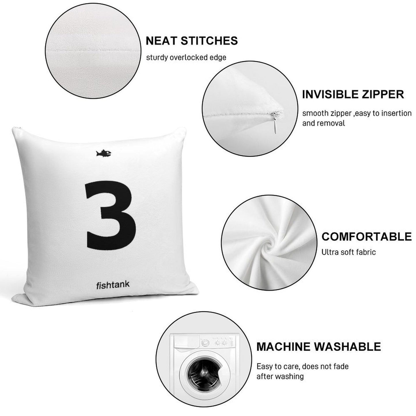 Fishtank Live Room 3 Poster Soft Decorative Cover Throw Pillow