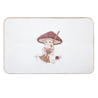 Angy Mushroom Does Not Like to Clean  Dirt-Trapping Bath Mat