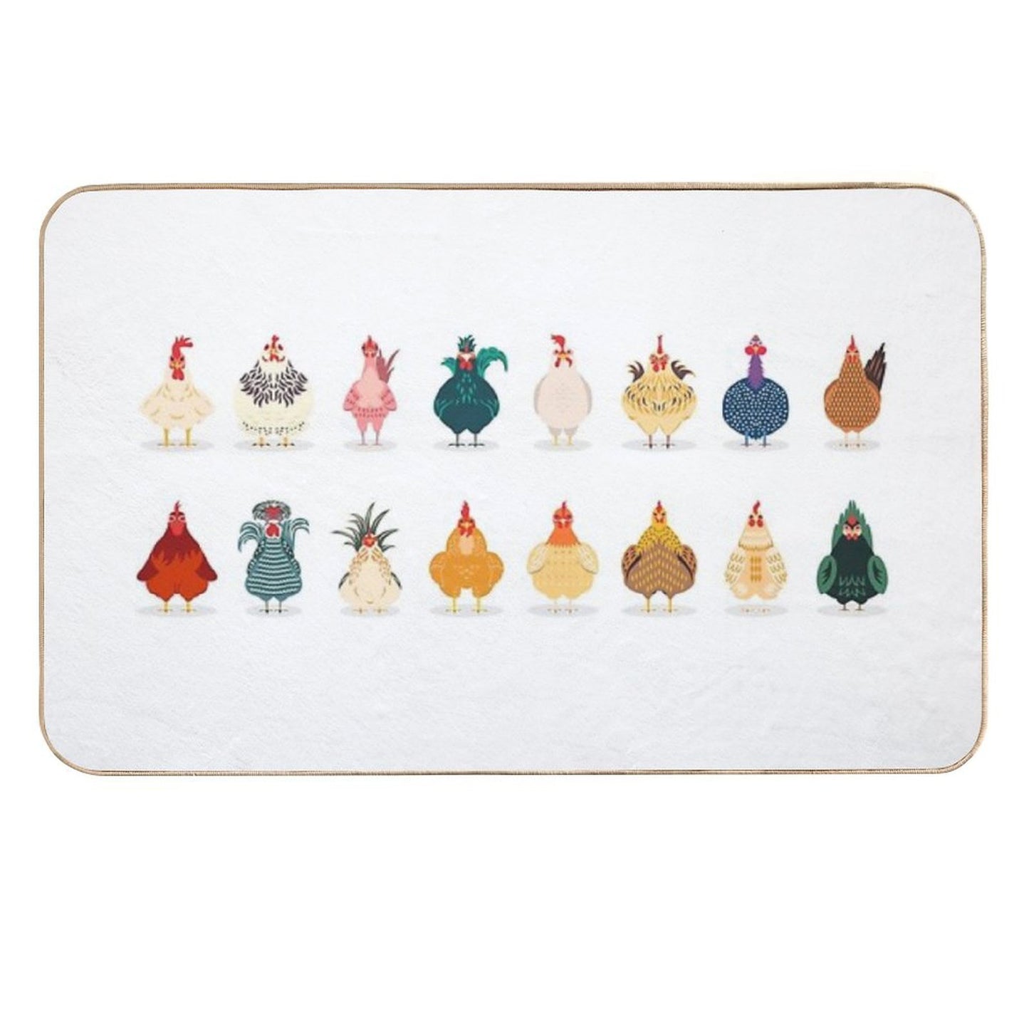 Cute Chicken  Odorless Bath Mat