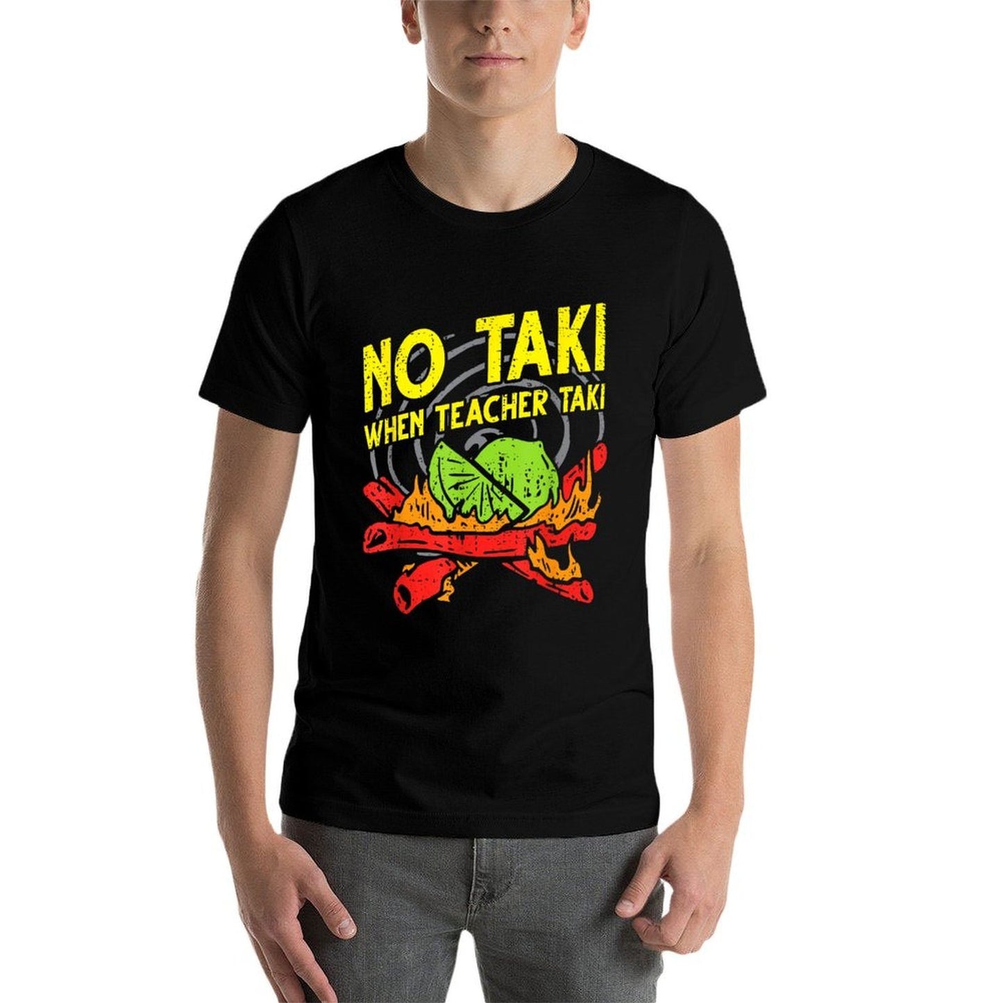 No Taki When Teacher Taki Funny Education Classroom Teacher for Men Women Girls Kids  Lightweight T-Shirt
