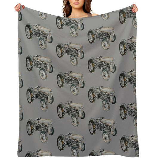 Painting of Ferguson Tractor Lightweight Throw Blanket