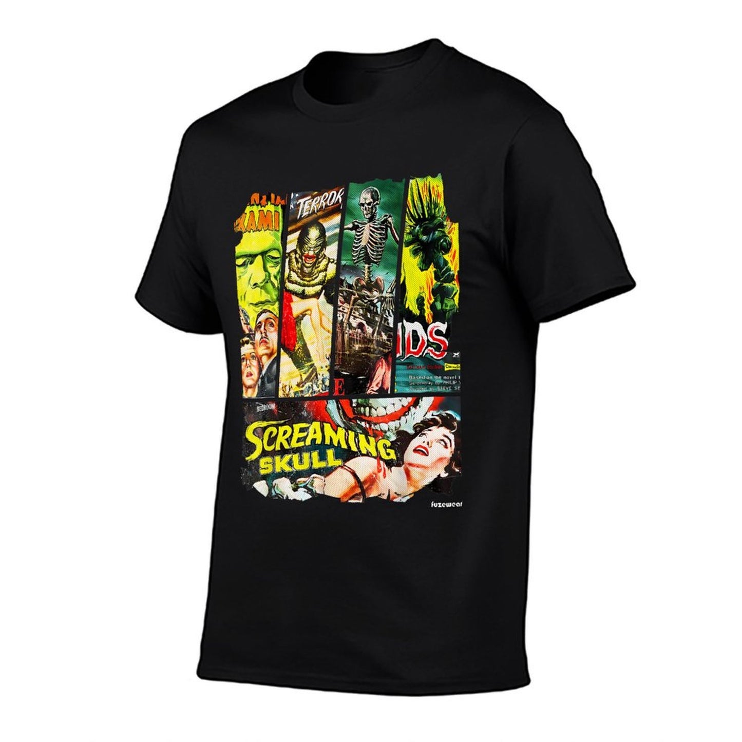 Vintage Style Sci Fi Horror Movie Poster Collage  Wrinkle-resistant T-Shirt