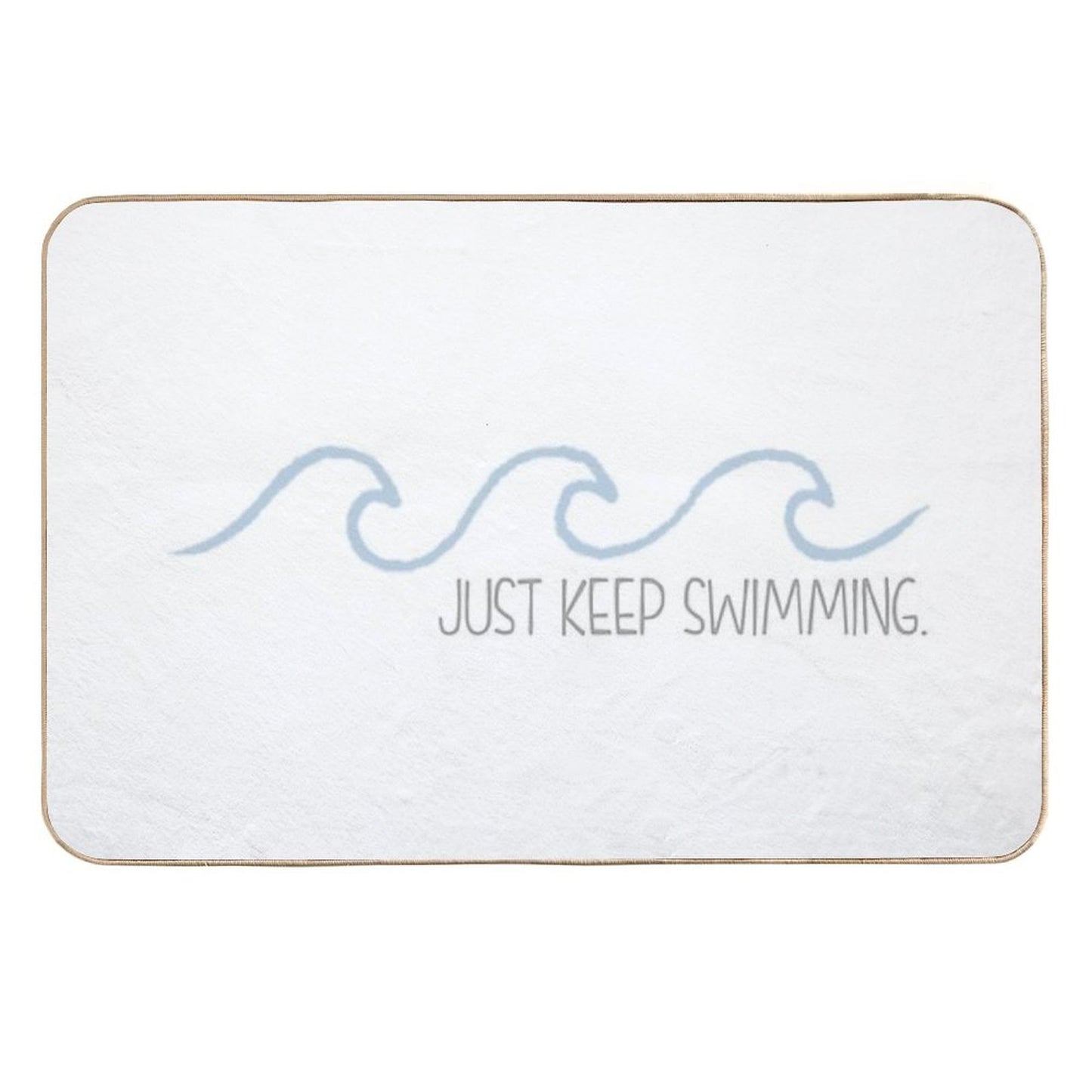 Just Keep Swimming Wave  Dirt-Trapping Bath Mat
