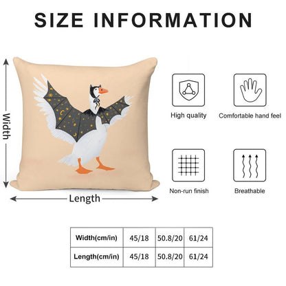 Bat Goose Soft Reinforced Edging Throw Pillow