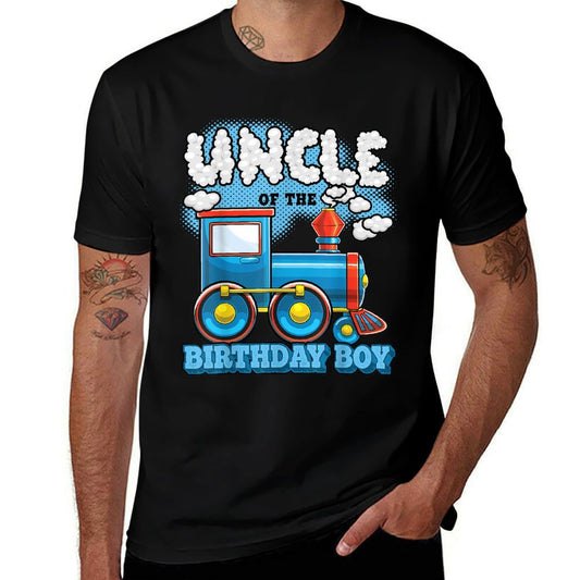 I'm Uncle of The Birthday Boy Train Birthday Party Supply  Lightweight T-Shirt