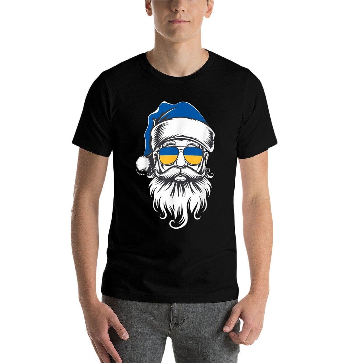 Ukraine Christmas Pajamas Santa Claus Chapin Ukrainian Xmas  Moisture-wicking T-Shirt