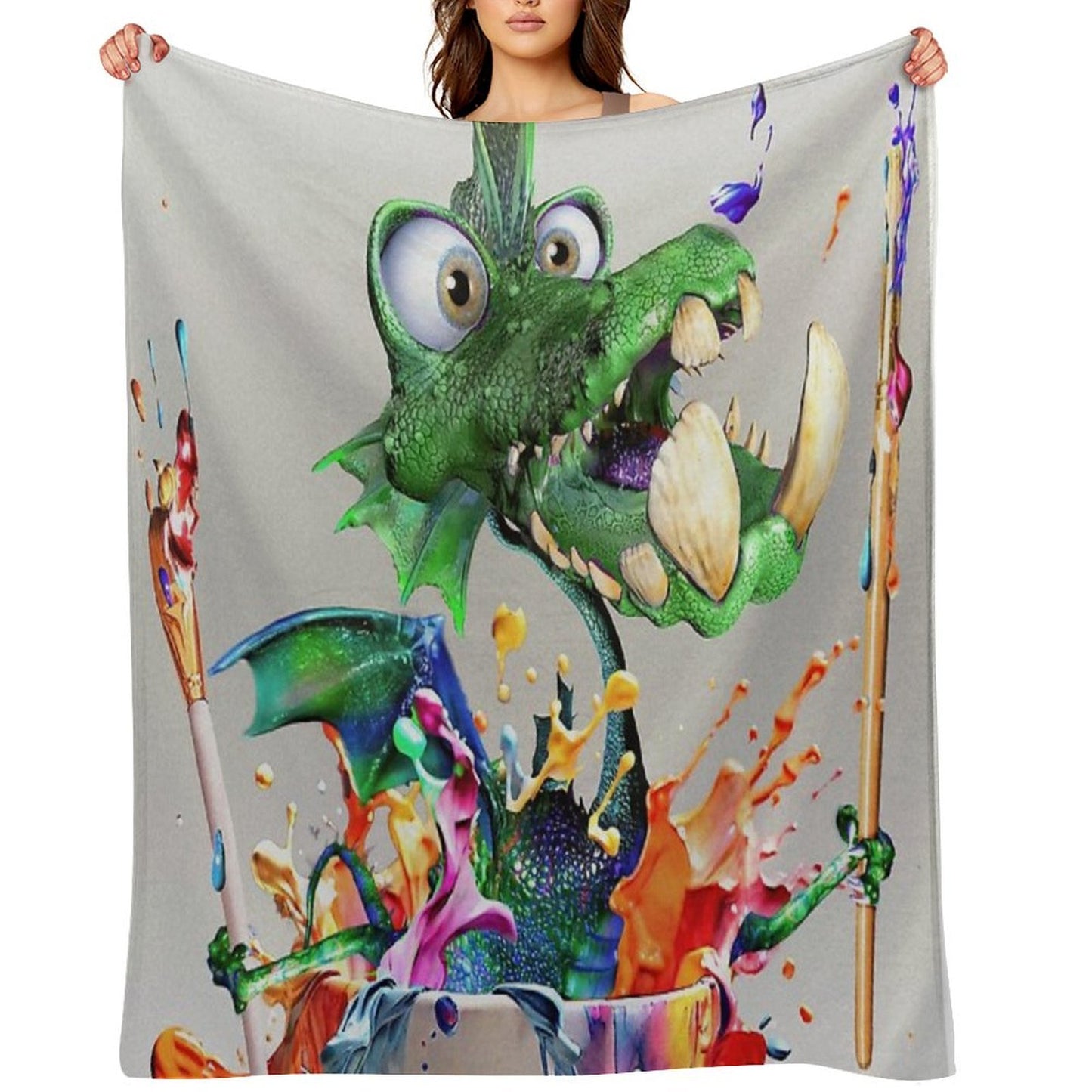 Dragon Artist Eco-conscious Throw Blanket