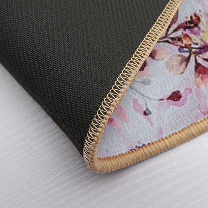 Rose Watercolor Pattern  Fade-Resistant Bath Mat