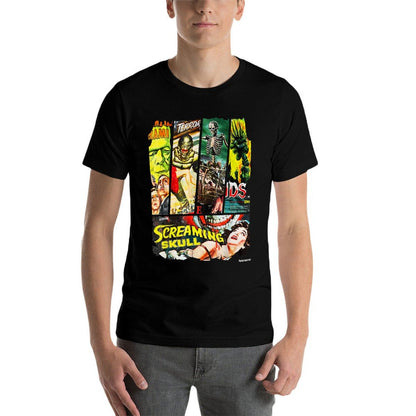 Vintage Style Sci Fi Horror Movie Poster Collage  Wrinkle-resistant T-Shirt