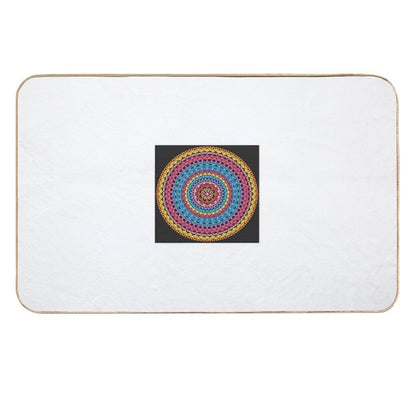 Festival of Radiance – Color Therapy Mandala for Joy, Unity & Celebration  Fade-Resistant Bath Mat