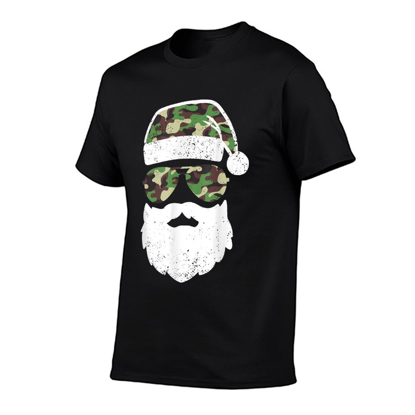 Camo Santa Claus Sunglasses Kids Camouflage Funny Camo Boys  Tagless Design T-Shirt