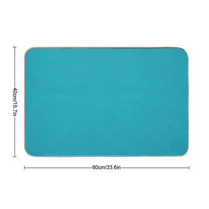 Eastern Blue Solid Color  Rapid-Drying Bath Mat