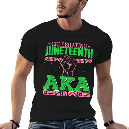 Celebrating Juneteenth AKA Fist Black History Men Women  Heathered Texture T-Shirt