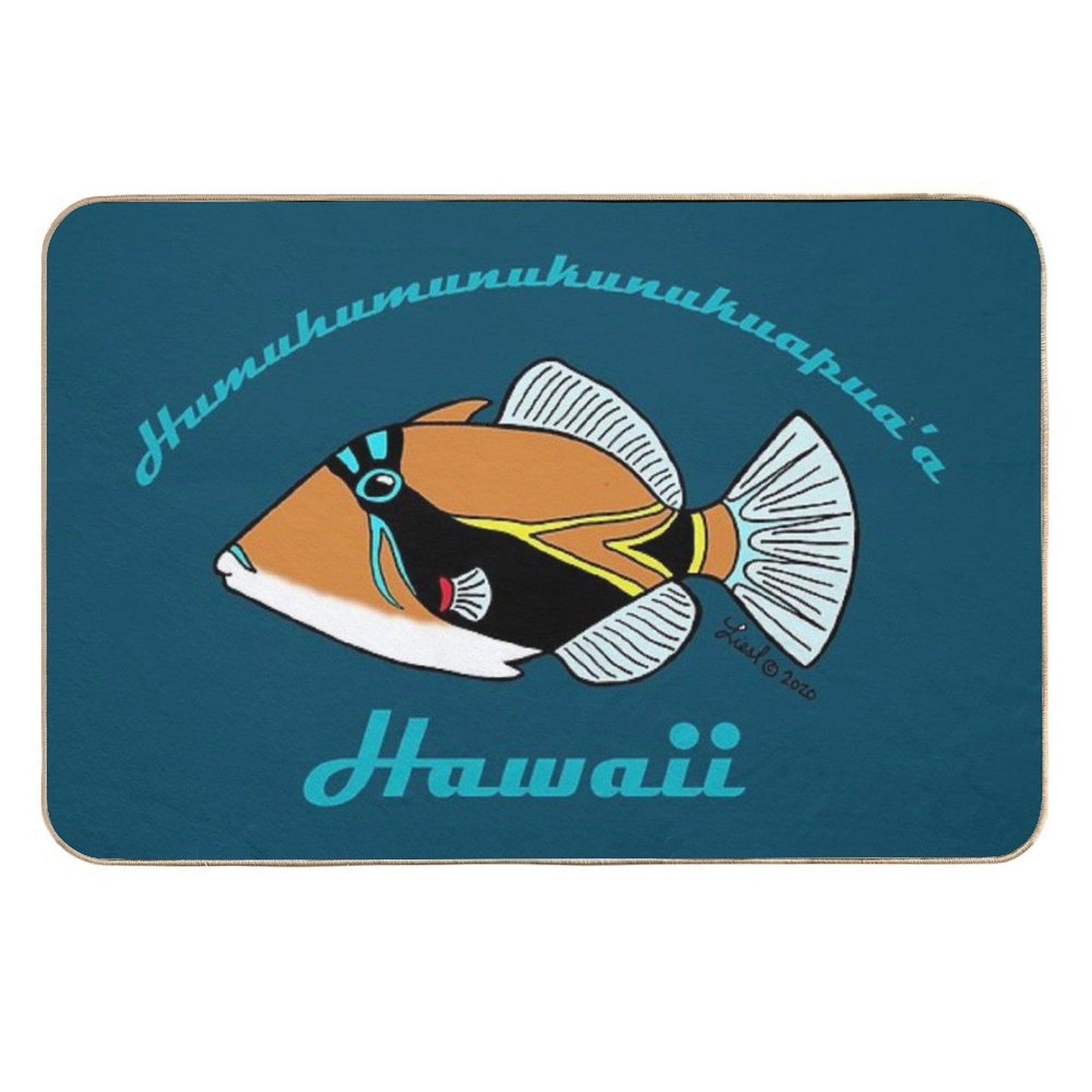 Humuhumu Hawaii  Slip-Resistant Bath Mat